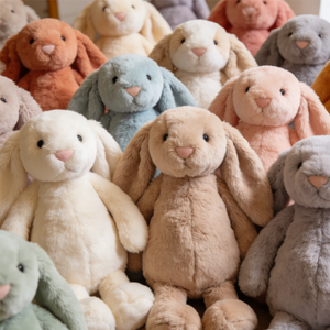 Plush Toy Factory Wholesale 8inch Furry Rabbit Dolls Plush Toys Soft Cute Stuffed Animals Toys for Boys Easter Birthday Gifts