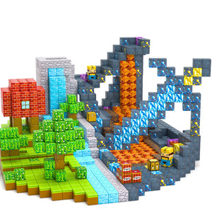 Magnetic Block Construction Mining World Edition Toys