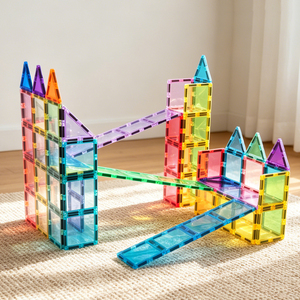 Premium ABS Stacking Rectangle Magnetic Tiles STEM Building Blocks